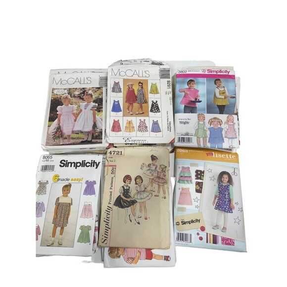 CUT LOT 25 Sewing Patterns Kids Simplicity McCalls Butterick Kwik Sew - Picture 2 of 4